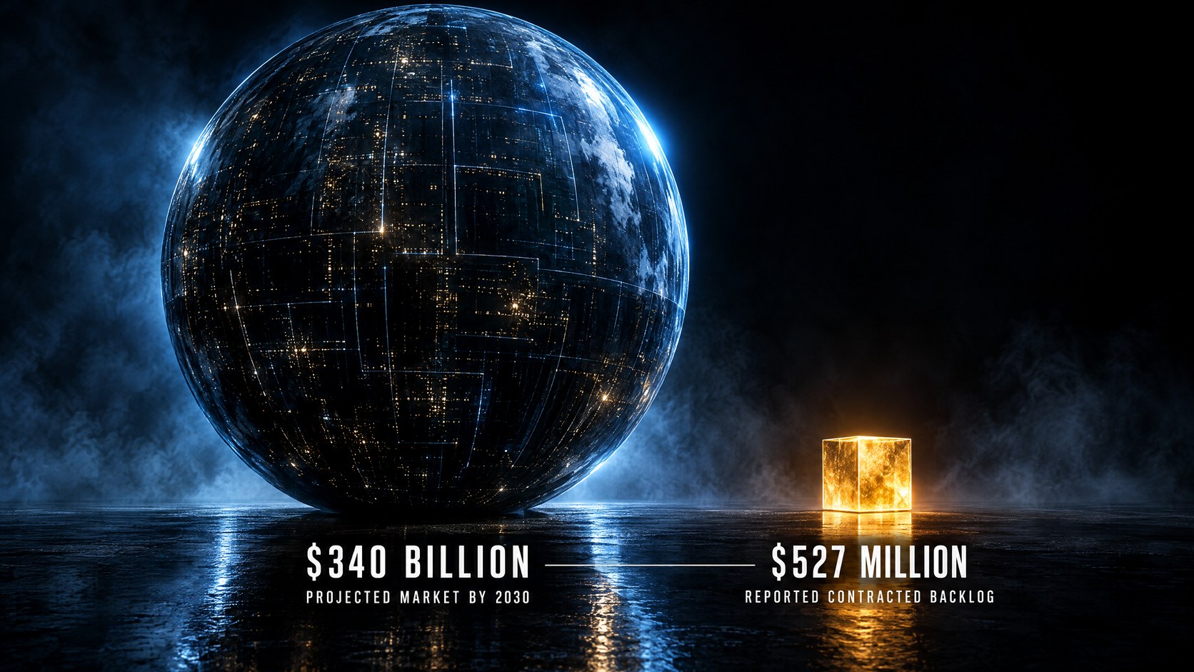 $340 billion projected market by 2030 beside $527 million in reported contracted backlog